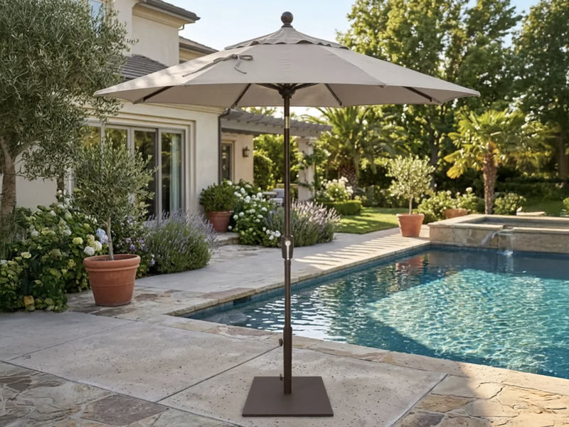 enchanted patio umbrellas Treasure Garden 13-ft Outdoor Umbrella with Lux Lighting, Octago inch pole and 12 ribs Market Umbrellas | Patio Umbrellas