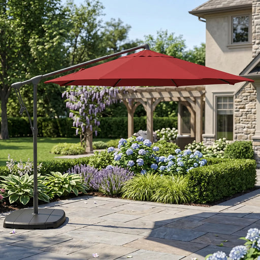10' Classic Octagon Cantilever Umbrella - Red - The Great Escape