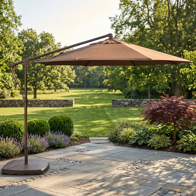 10' Classic Octagon Cantilever Umbrella - Walnut - The Great Escape