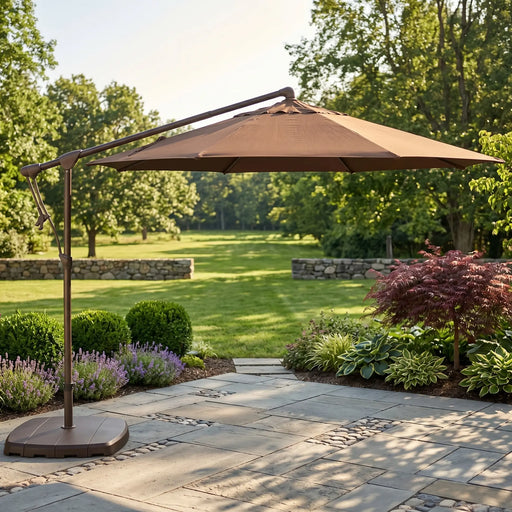 10' Classic Octagon Cantilever Umbrella - Walnut - The Great Escape