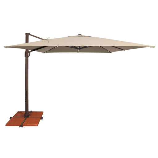 10' Deluxe Square Starlight Cantilever Umbrella - Khaki - The Great Escape