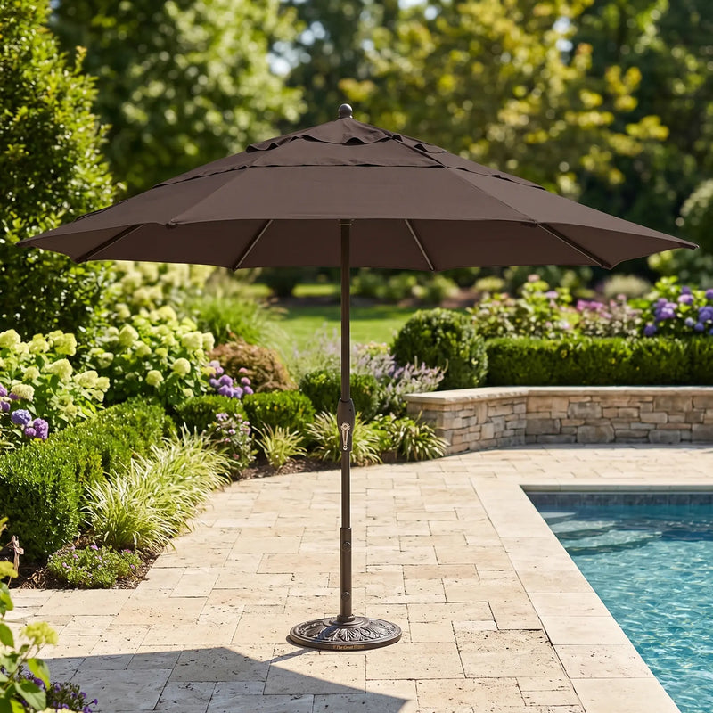 11' Classic Umbrella - Walnut - The Great Escape