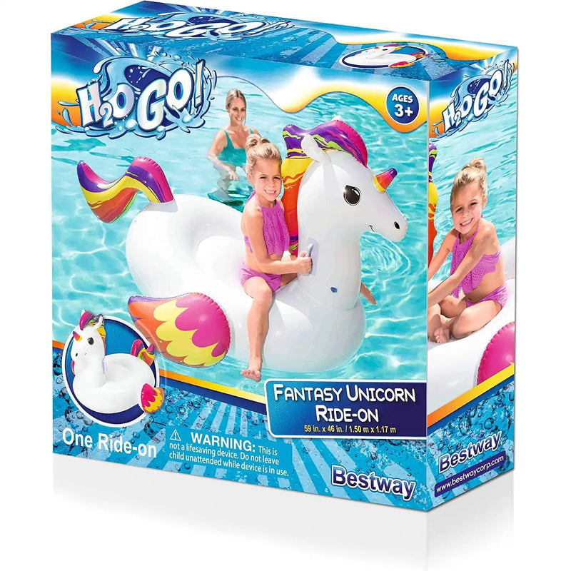 Large Fantasy Unicorn Inflatable Ride On - The Great Escape