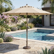 11' Classic Umbrella - Champagne Linen - The Great Escape