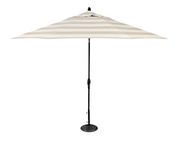 11' Designer Umbrella - New Block Smoke Stripe - The Great Escape