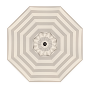 11' Designer Umbrella - New Block Smoke Stripe - The Great Escape