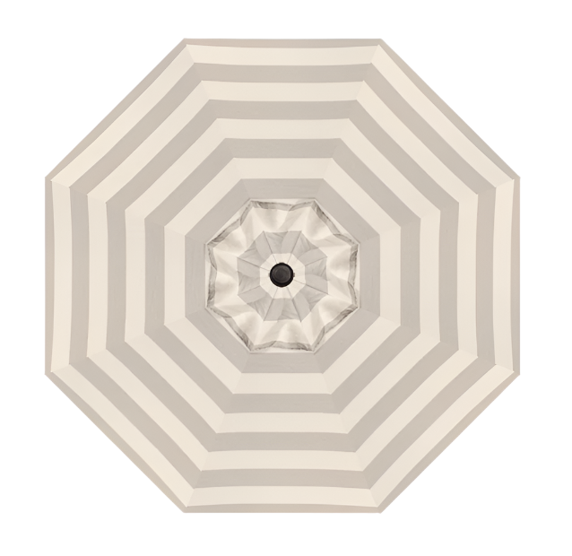 11' Designer Umbrella - New Block Smoke Stripe - The Great Escape