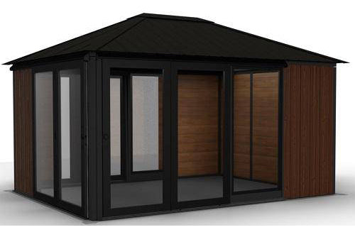 11X14 Timothy Gazebo W/ Screens & Sliding Doors - The Great Escape