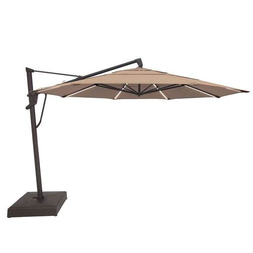 13' Designer Octagon AKZ+ Starlux Cantilever Umbrella - Heather Beige - The Great Escape