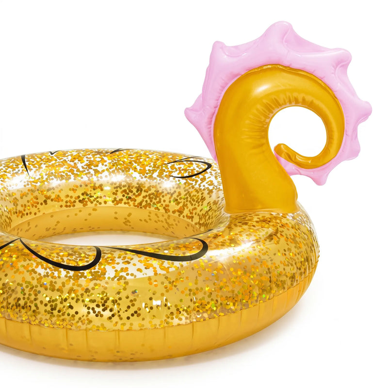 Glitter Seahorse Inflatable Ring - The Great Escape