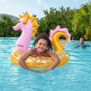 Inflatable Glitter Seahorse Ring - The Great Escape
