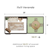 11X14 Colorado Gazebo W/ Veranda Decorative Panels - The Great Escape