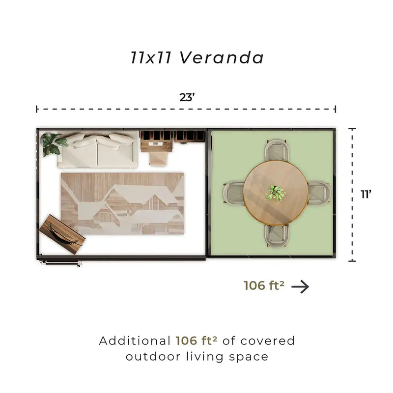 11X14 Colorado Gazebo W/ Veranda Decorative Panels - The Great Escape