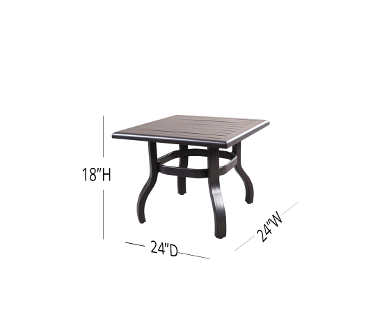 23" Square Brown End Table - The Great Escape