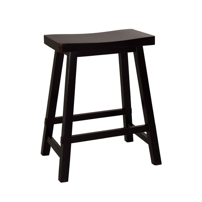 Sawhorse Backless 24" Counter Stool - Black