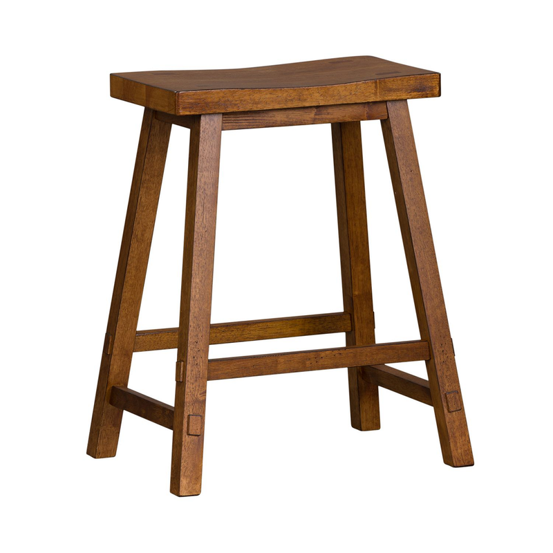 Sawhorse Backless 24" Counter Stool - Tobacco - The Great Escape