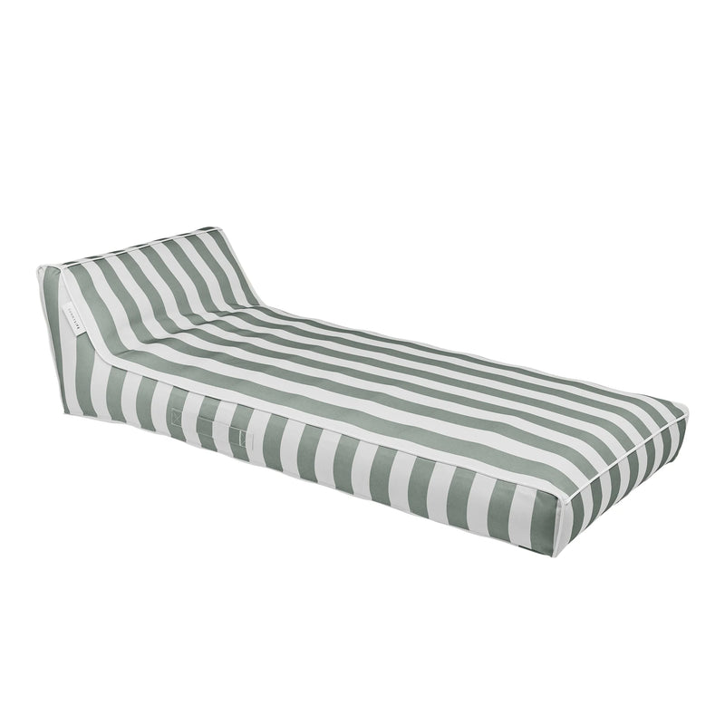 Luxe Lie-On Lounger Seagrass Stripe - The Great Escape