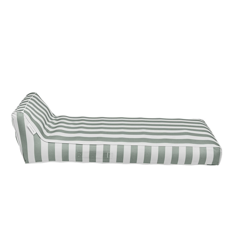 Luxe Lie-On Lounger Seagrass Stripe - The Great Escape