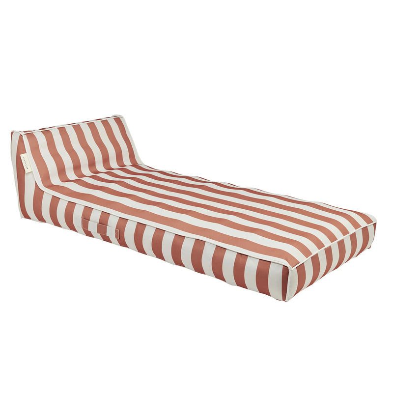Luxe Lie-On Lounge Tierra Clay Striper - The Great Escape
