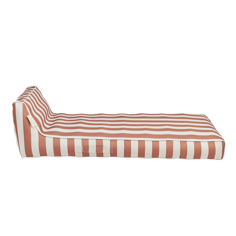 Luxe Lie-On Lounge Tierra Clay Striper - The Great Escape