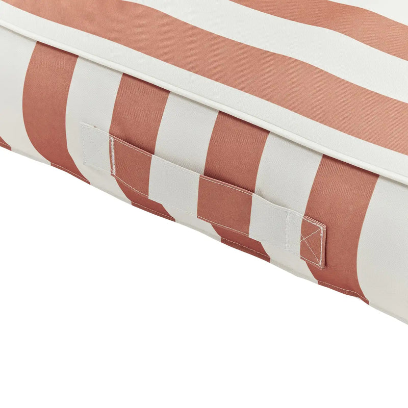 Luxe Lie-On Lounge Tierra Clay Striper - The Great Escape