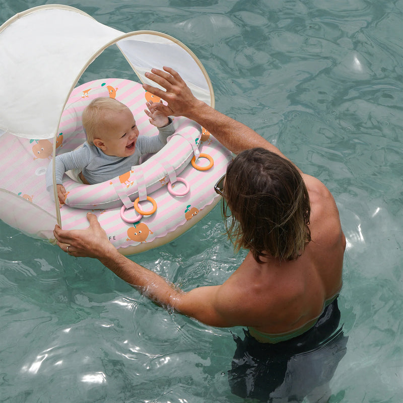 Interactive Baby Float Poppy The Peach Stripe Pink - The Great Escape