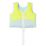 Kids Swim Vest - Salty The Shark Neon Yellow (Size 2-3) - The Great Escape