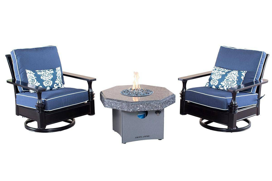 32" Blue Pearl Granite Mini Fire Table W/ Lid - The Great Escape