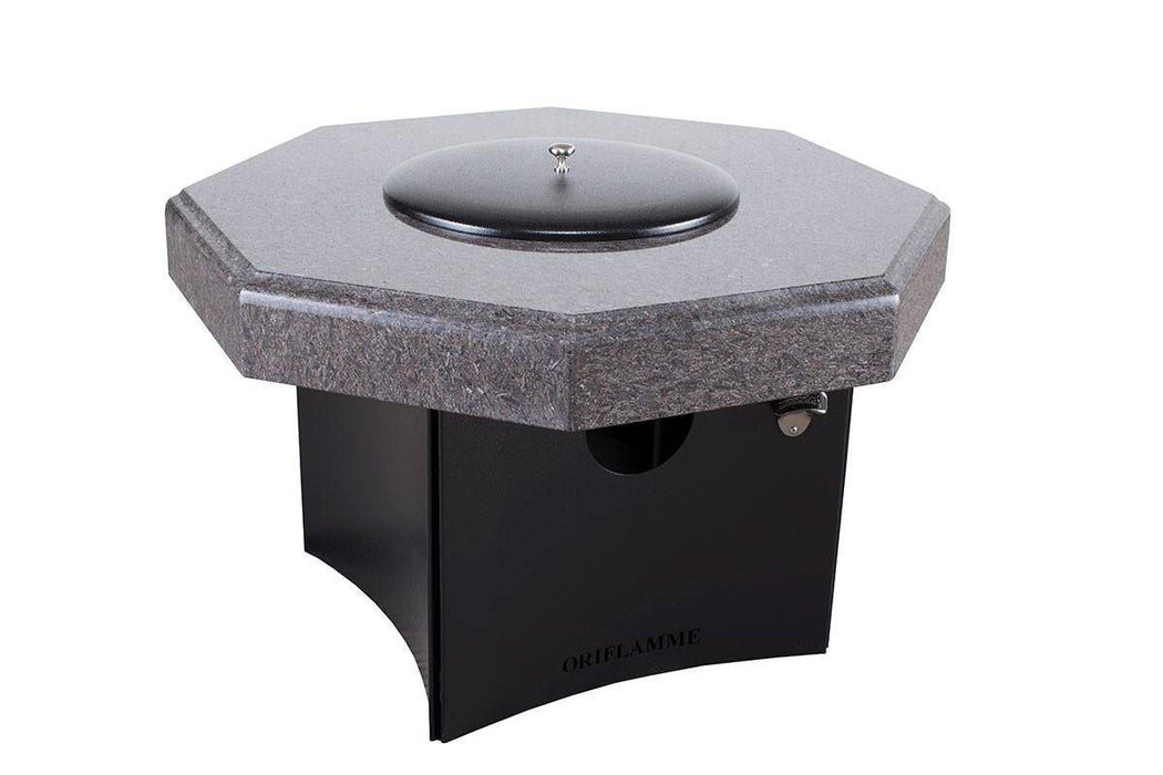 32" Café Granite Mini Octagon Fire Table W/ Lid - The Great Escape