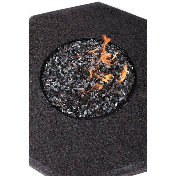 32" Café Granite Mini Octagon Fire Table W/ Lid - The Great Escape