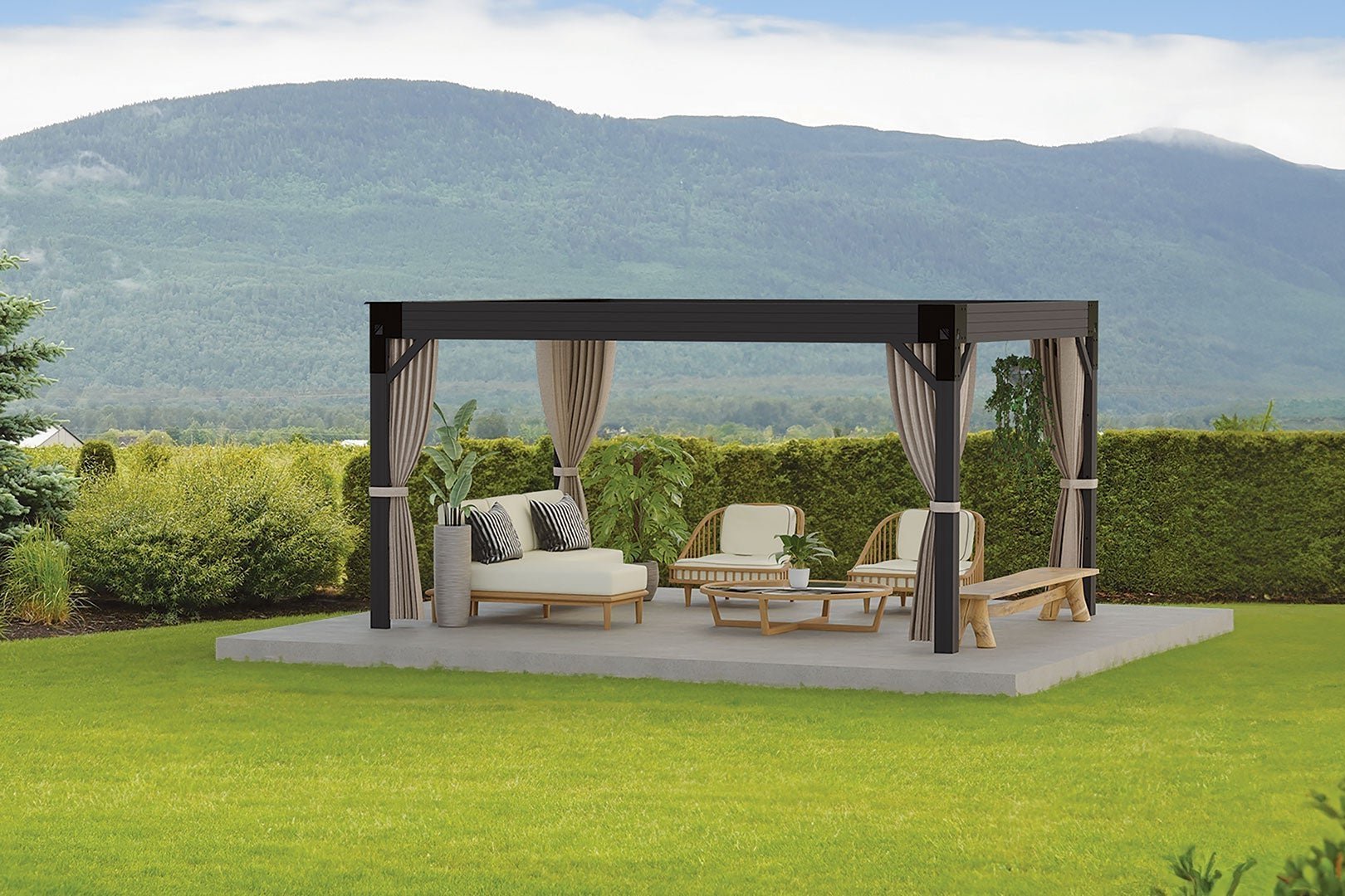 11'x14' Tucson Open Air Retractable Pergola — The Great Escape