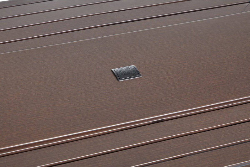 36" X 58" Farnham Brown Fire Table W/ Lid - The Great Escape