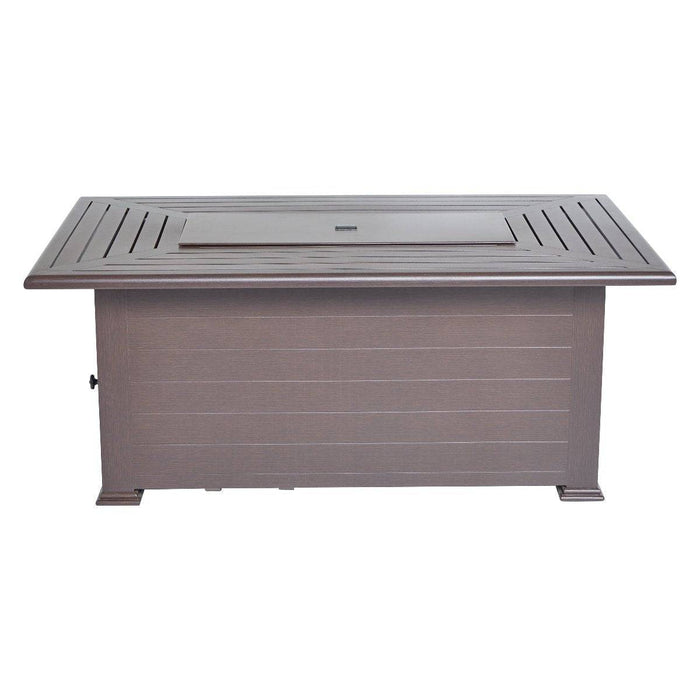 36" X 58" Farnham Brown Fire Table W/ Lid - The Great Escape