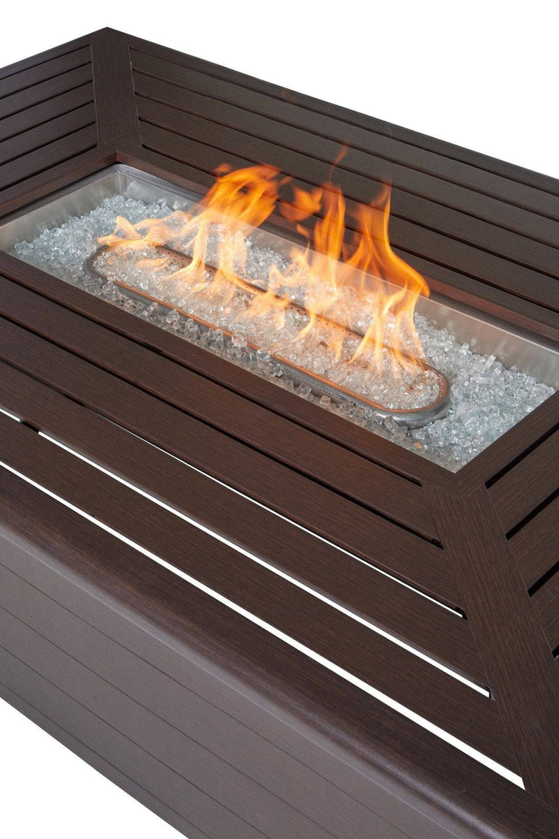 36" X 58" Farnham Brown Fire Table W/ Lid - The Great Escape