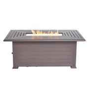 36" X 58" Farnham Brown Fire Table W/ Lid - The Great Escape