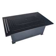36" X 58" Farnham Ebony Fire Table W/ Lid - The Great Escape