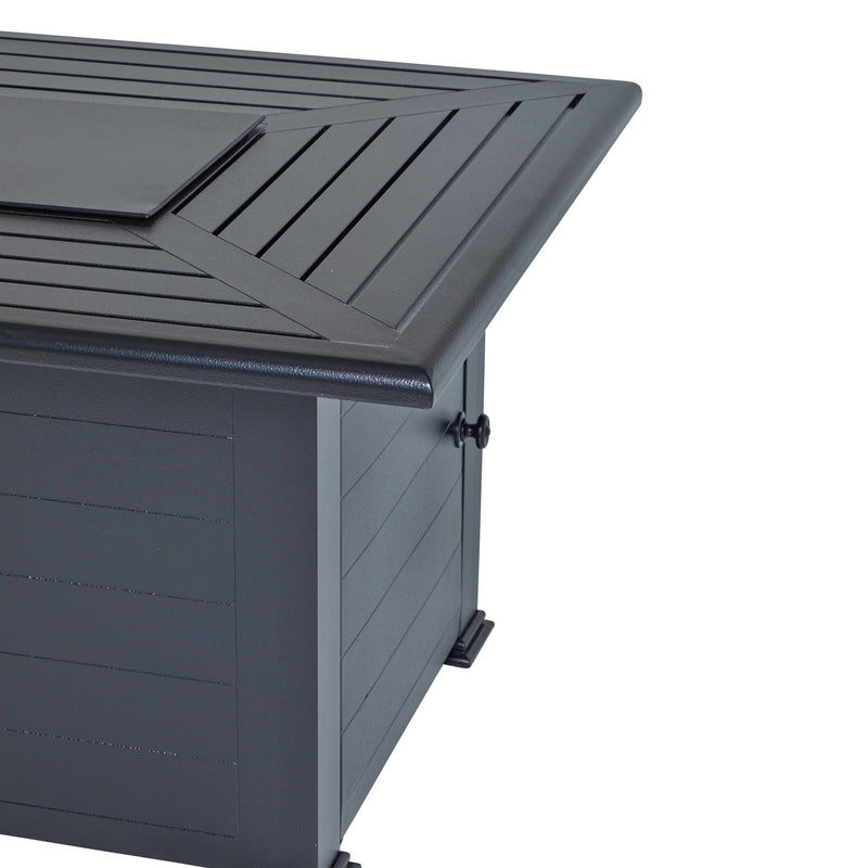 36" X 58" Farnham Ebony Fire Table W/ Lid - The Great Escape