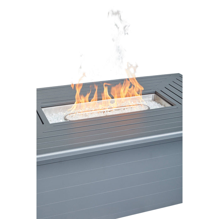 36" X 58" Farnham Graphite Fire Table W/ Lid - The Great Escape