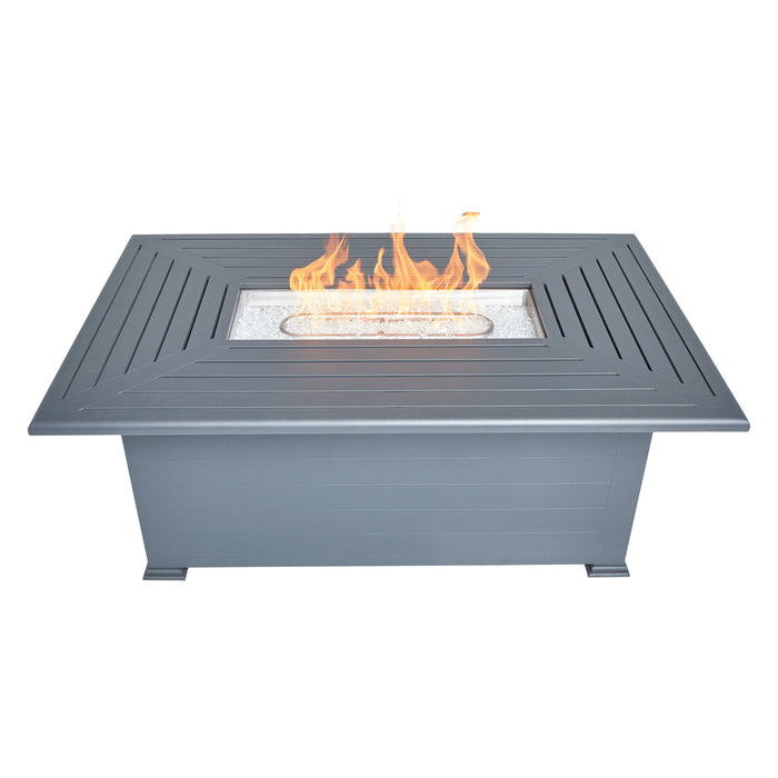 36" X 58" Farnham Graphite Fire Table W/ Lid - The Great Escape