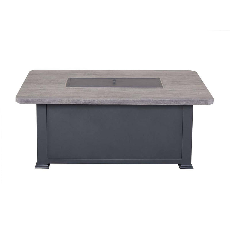 36" X 58" Graphite Erie Etch Fire Table W/ Lid - The Great Escape