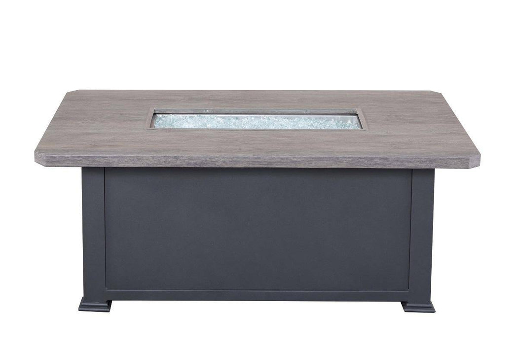 36" X 58" Graphite Erie Etch Fire Table W/ Lid - The Great Escape