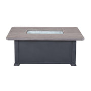 36" X 58" Graphite Erie Etch Fire Table W/ Lid - The Great Escape