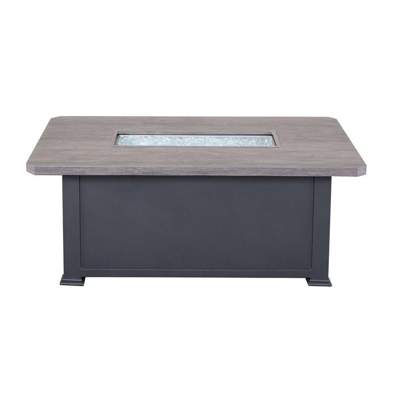 36" X 58" Graphite Erie Etch Fire Table W/ Lid - The Great Escape