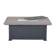36" X 58" Graphite Erie Etch Fire Table W/ Lid - The Great Escape