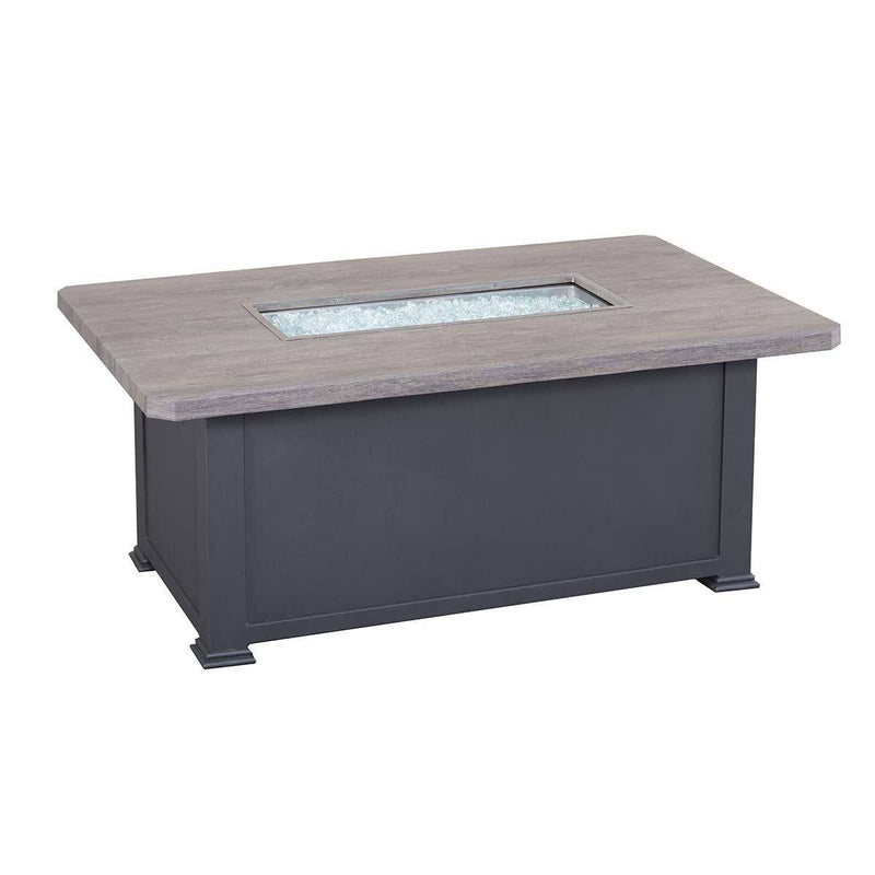 36" X 58" Graphite Erie Etch Fire Table W/ Lid - The Great Escape