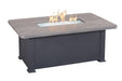 36" X 58" Graphite Erie Etch Fire Table W/ Lid - The Great Escape