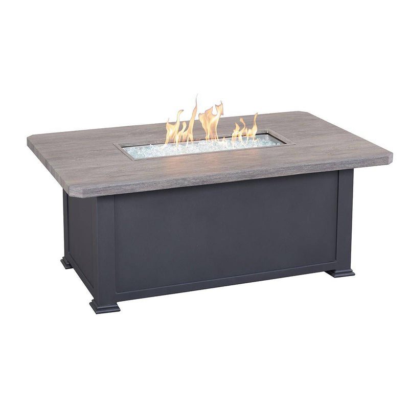 36" X 58" Graphite Erie Etch Fire Table W/ Lid - The Great Escape