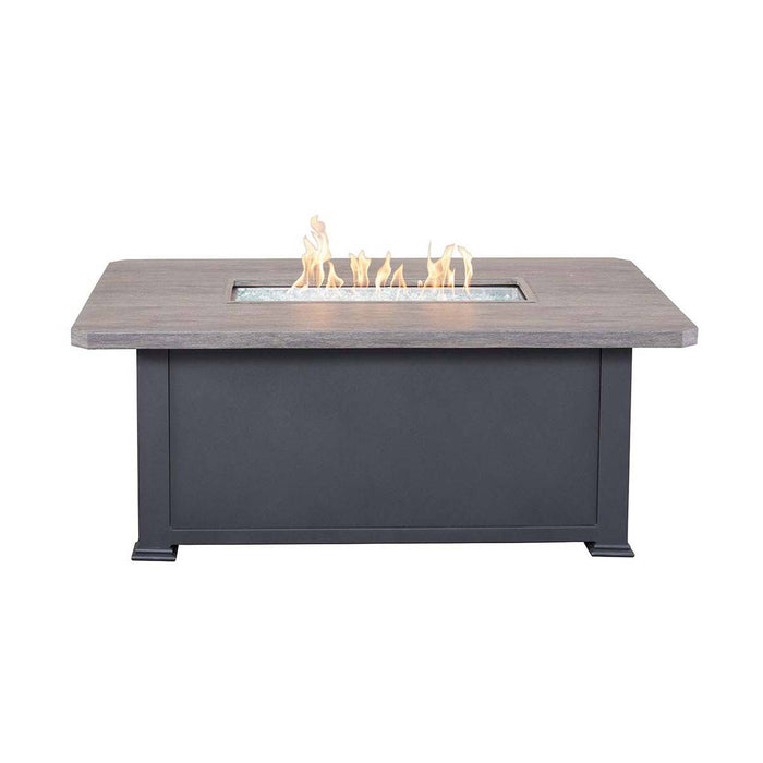 36" X 58" Graphite Erie Etch Fire Table W/ Lid - The Great Escape