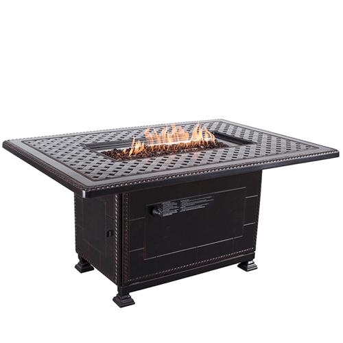 38" X 56" Grand Terrace Fire Table W/ Lid - The Great Escape