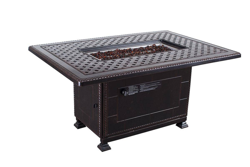 38" X 56" Grand Terrace Fire Table W/ Lid - The Great Escape